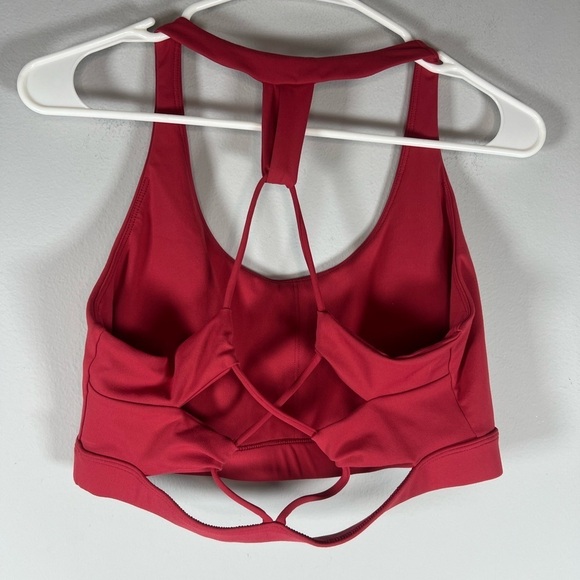 Savvi Estelle Sports Bra Deep Scarlet Pink Strappy Back Large - Picture 4 of 5